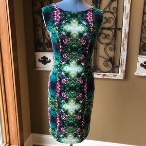 Cynthia Crowley Size 4 Bodycon Floral Dress